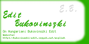 edit bukovinszki business card